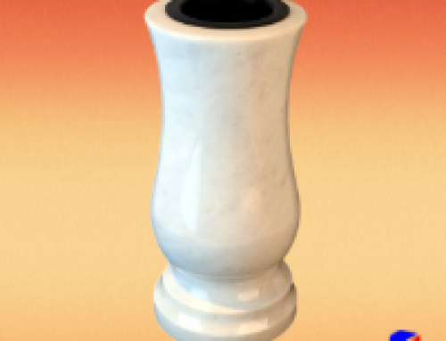 Marble Memorial Vases for Tombstone