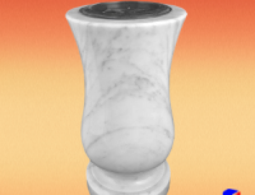 28cm Marble Vases Turned Shape for Cemetery